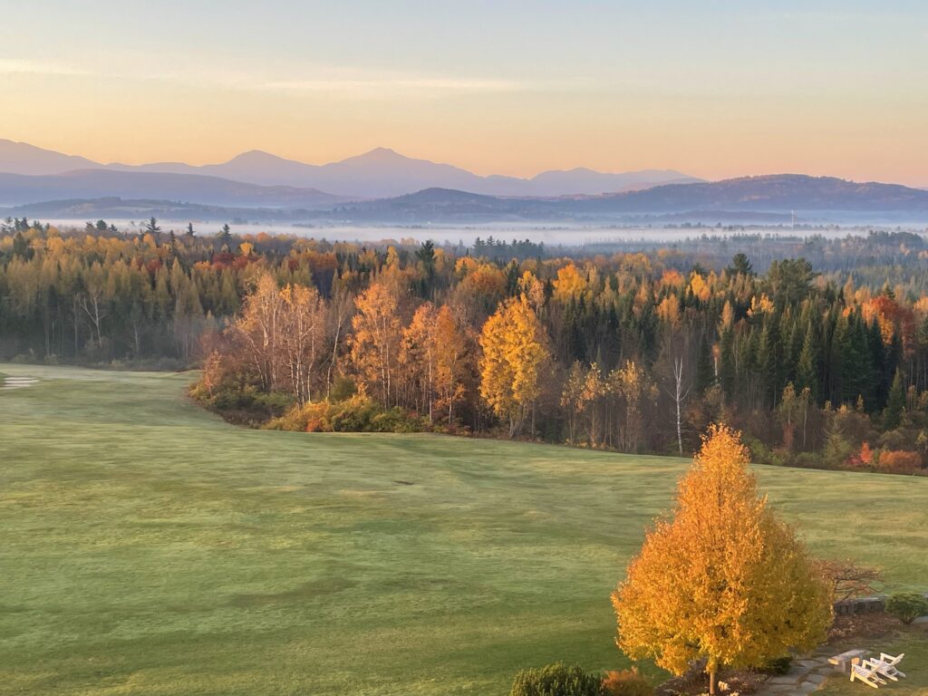 Sunrise in the White Mountains in New Hampshire