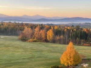Sunrise in the White Mountains in New Hampshire