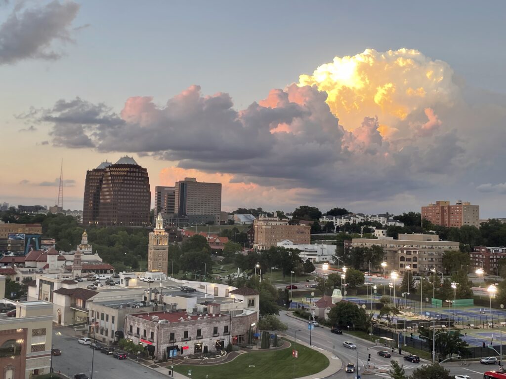 Clouds over the Kansas City Plaza