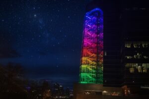 Children's Mercy Kansas City DNA lighting effect with stars