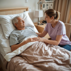 Caregiver at bedside