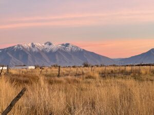 Sunset at a mountain