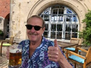John at a Cafe in Germany